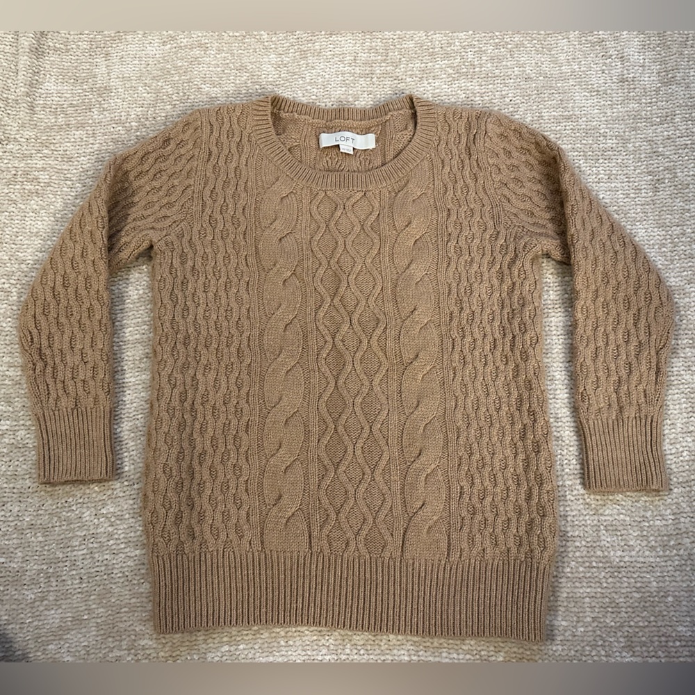 LOFT Cable Knit Sweater - Size XS - Picture 1 of 3